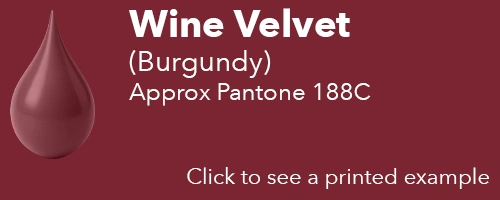 Burgundy - Approx Pantone: 188C