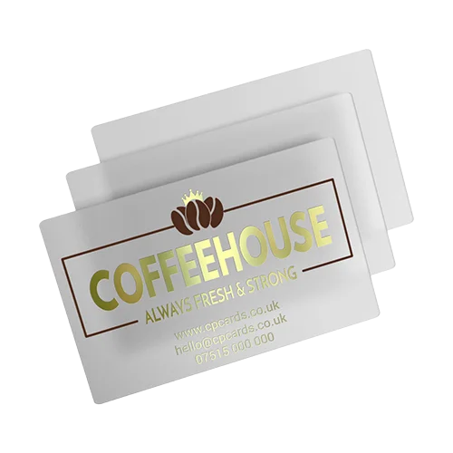 clear frosted plastic card printing