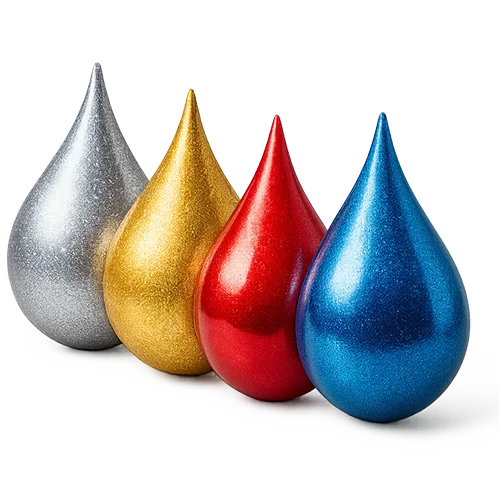 ink colours available for our metallic plastic cards