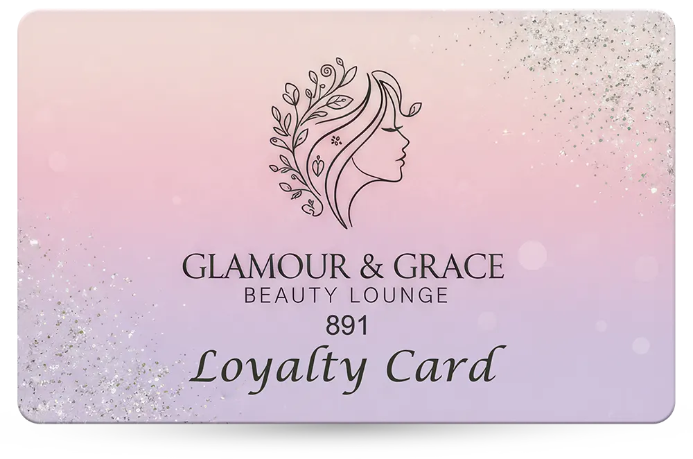 Beauty Salon Loyalty Card Example 2