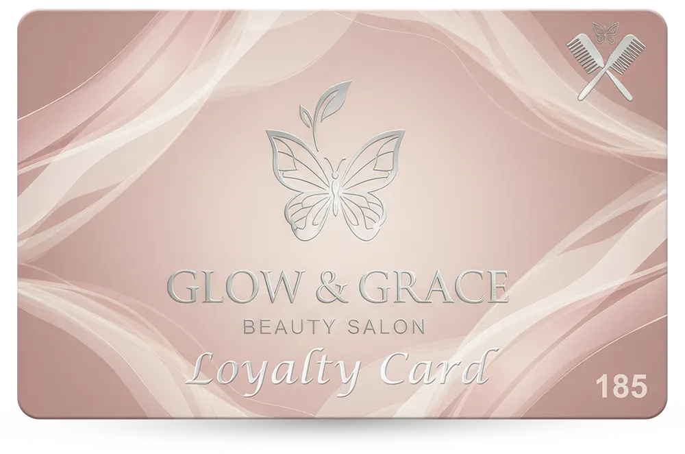 Beauty Salon Loyalty Card Example 5