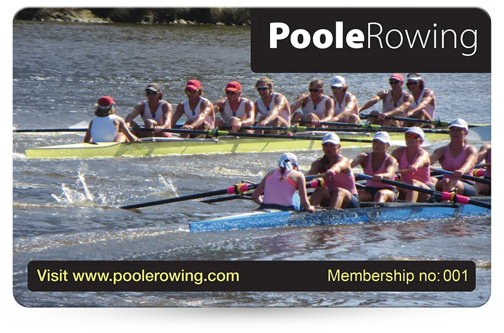 rowing club membership card printing