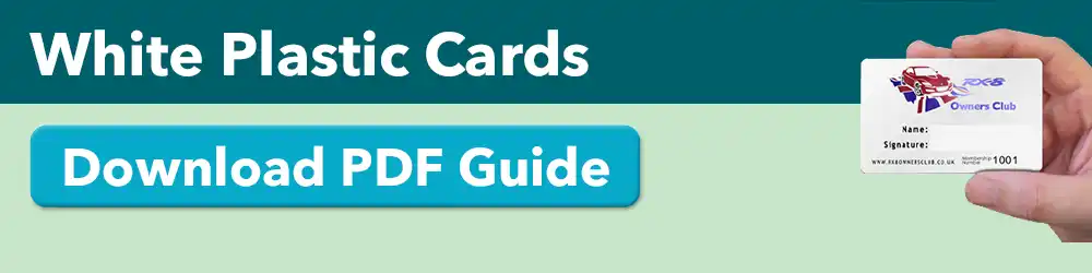 white plastic card artwork guide