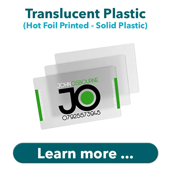 translucent plastic cards