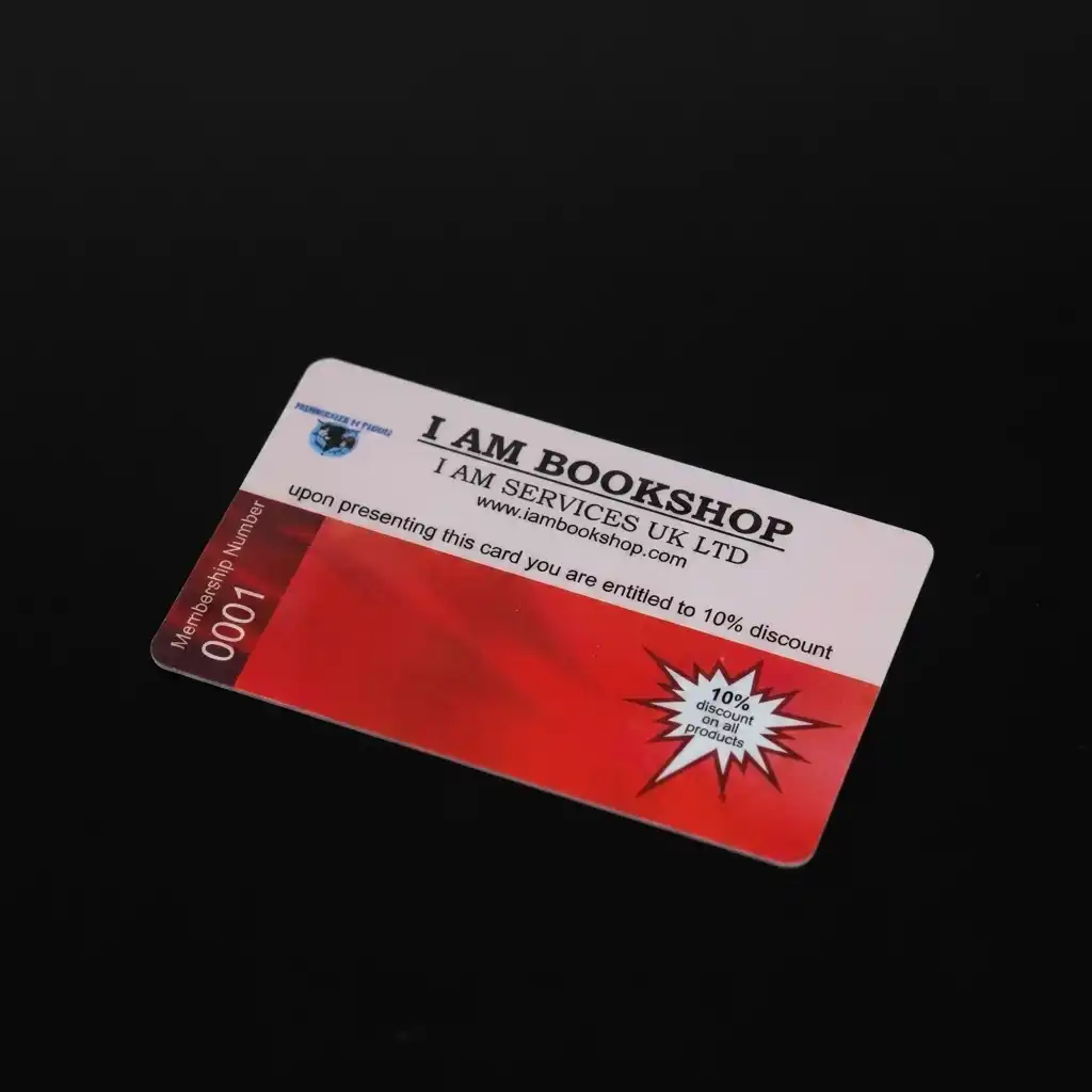 plastic cards with sequential numbering