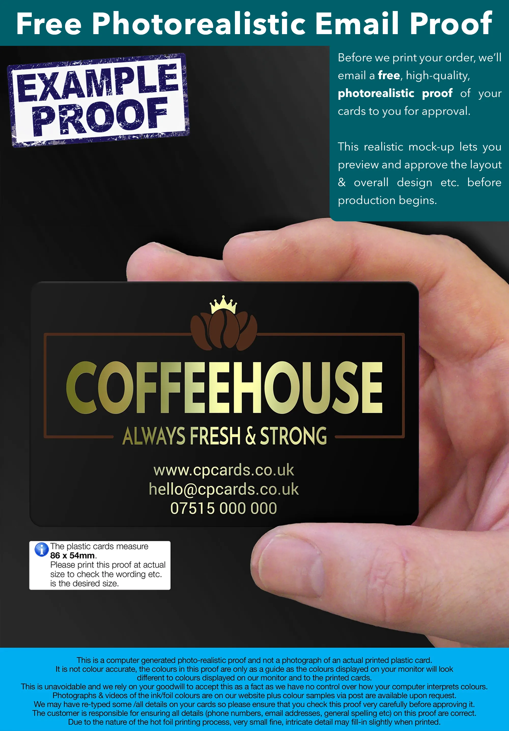 combo card photorealistic email proof