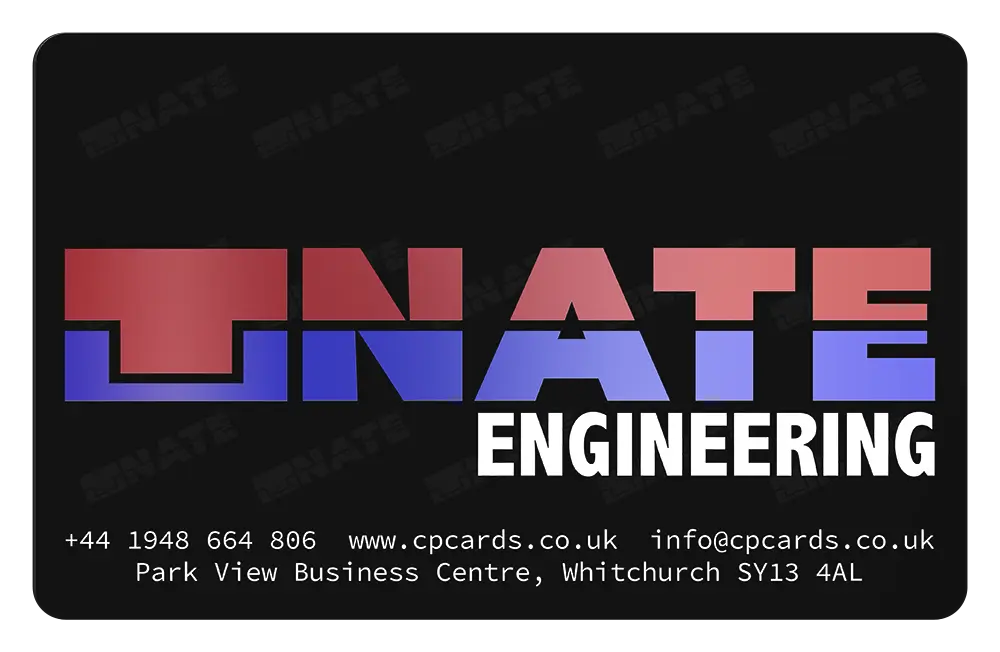 satin black plastic business cards
