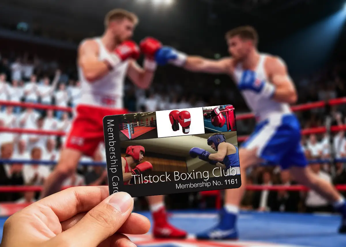 boxing club membership card printing
