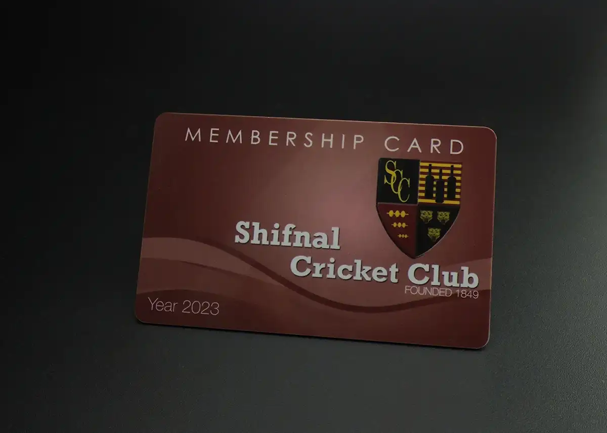 cricket club membership card printing