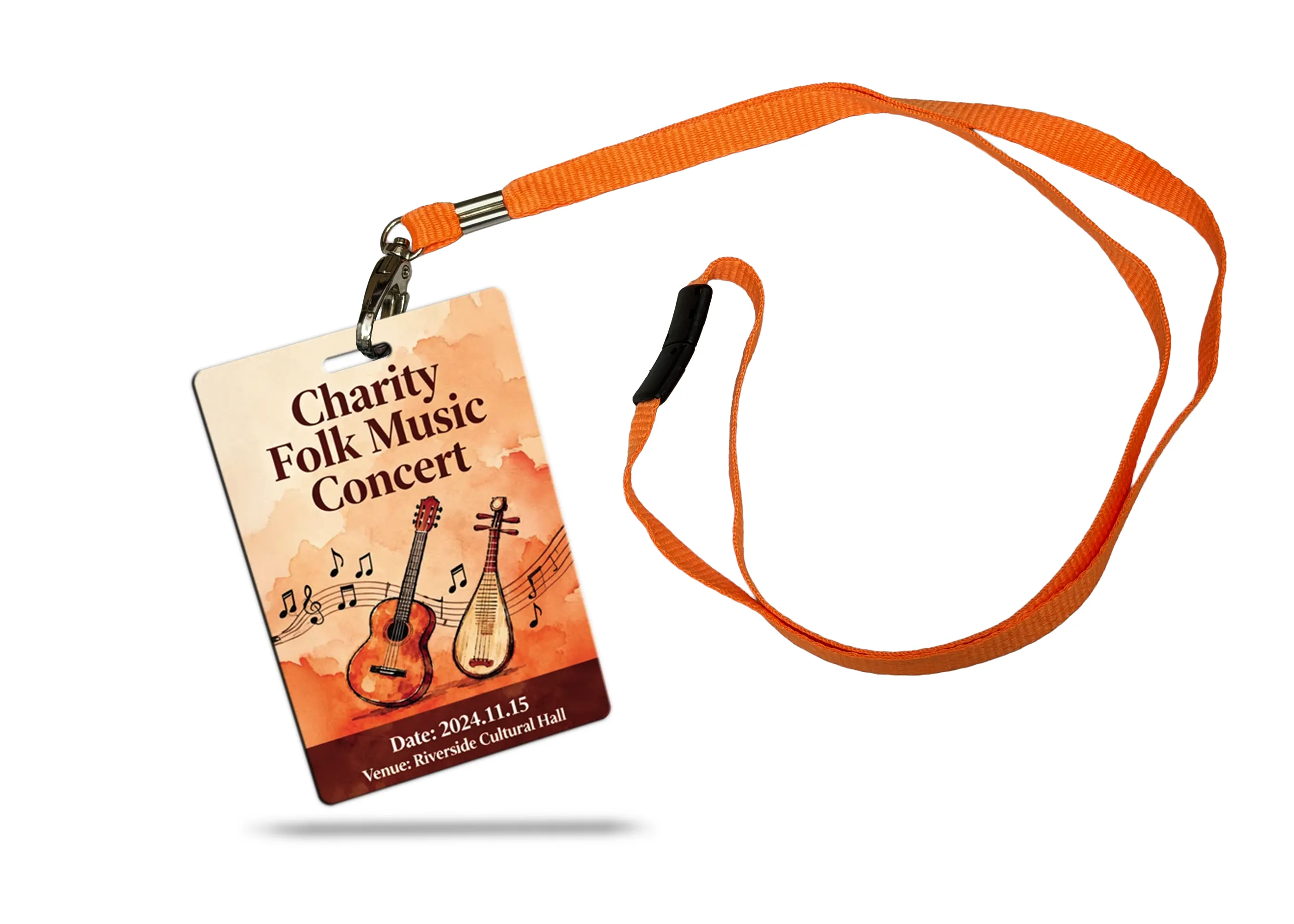 event pass printing for folk music concert