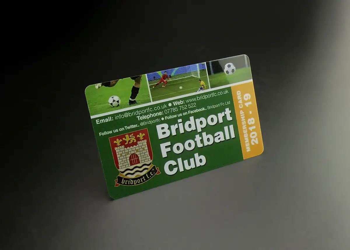 football club membership card printing