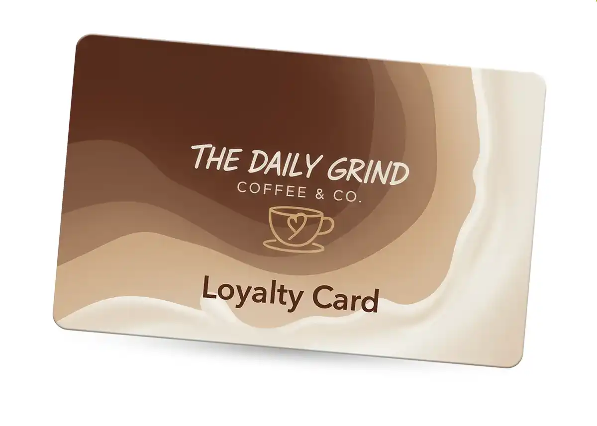 plastic loyalty card printing for the daily grind coffee co