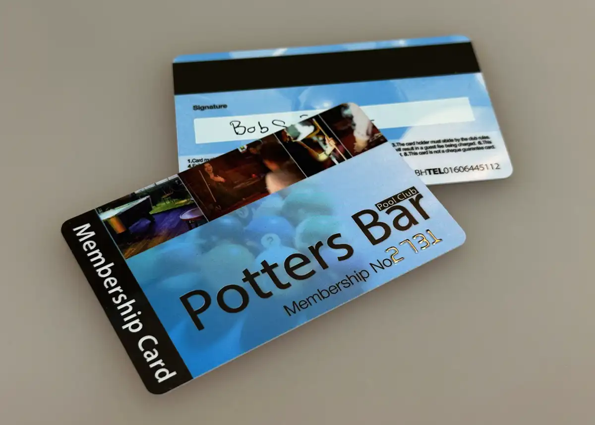 membership card printing for snooker clubs