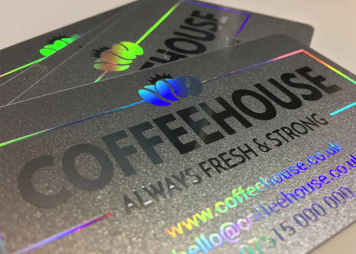 metallic plastic card printing