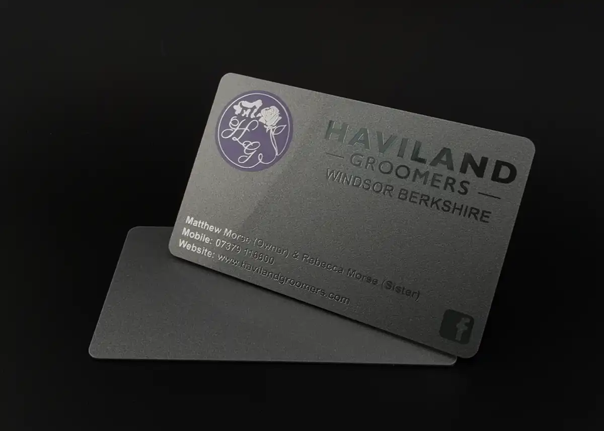 metallic plastic card printing