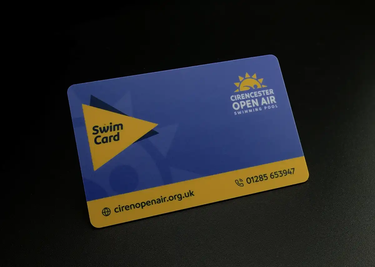 plastic-free card printing example ourdoor swimming pool
