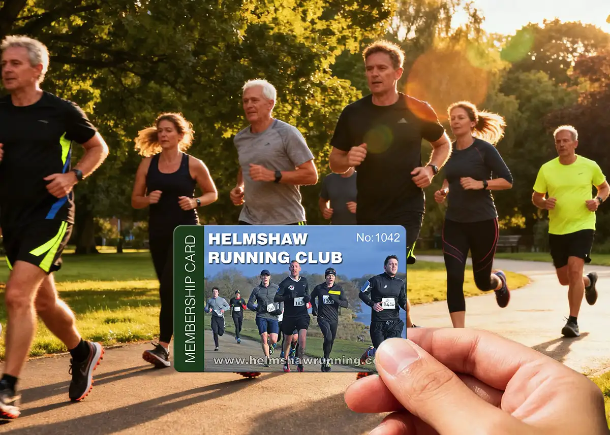 running club membership card printing