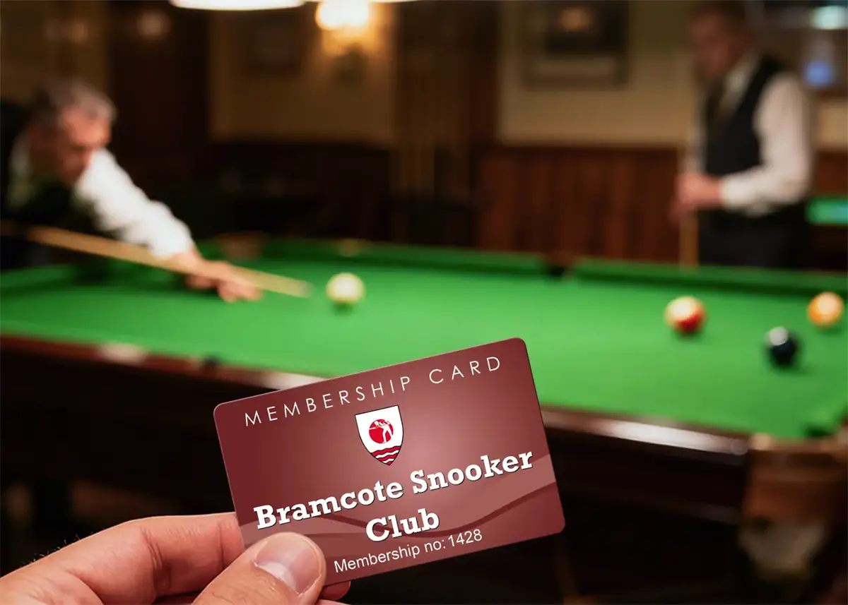 snooker club membership card printing