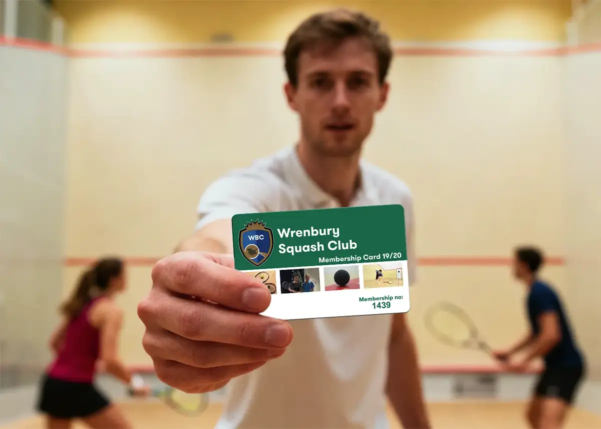 squash club membership card printing