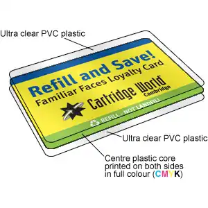 solid plastic membership cards